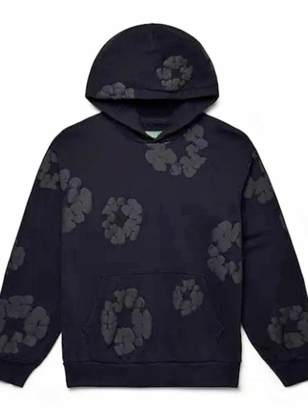 Denim Tears Cotton Wreath Hoodie Black Monochrome